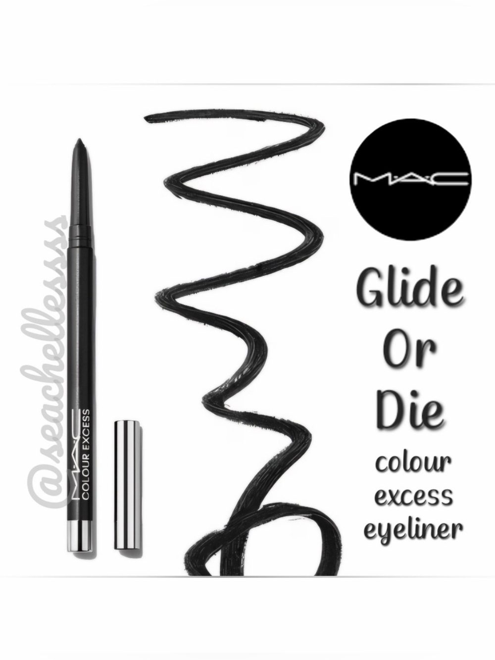 Mac Colour Excess Gel Pencil Eye Liner | Glide or Die Black | Brand New in Box